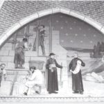 Construction du Collège St Joseph (peinture murale dans une chapelle latérale).